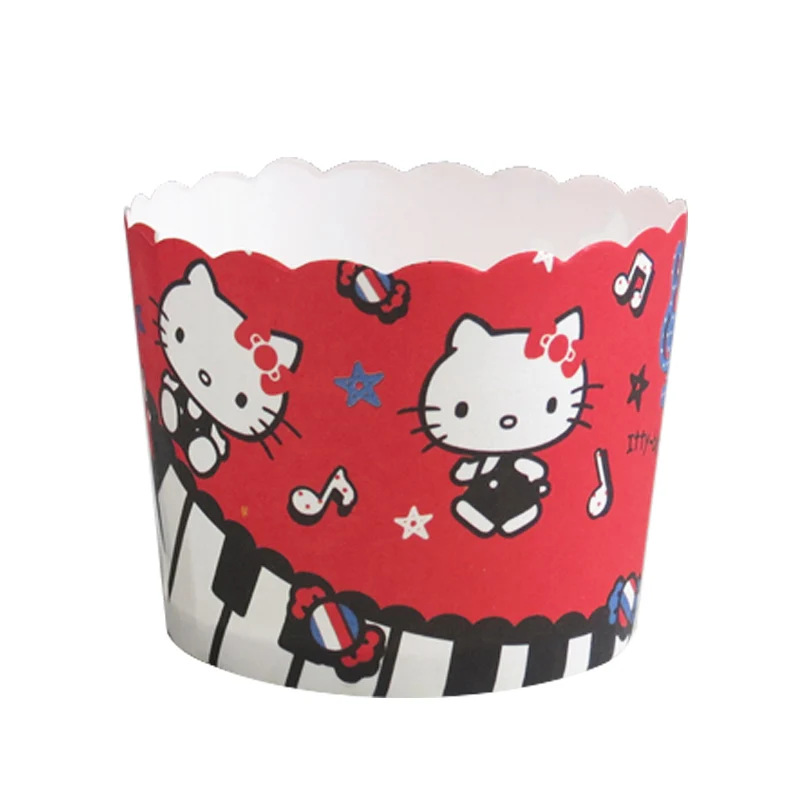 

50PCS Piano Red Kitty Paper Baking Cake Cup Liners Muffin Kitchen Cases Cups for wedding birthday party cake decoration