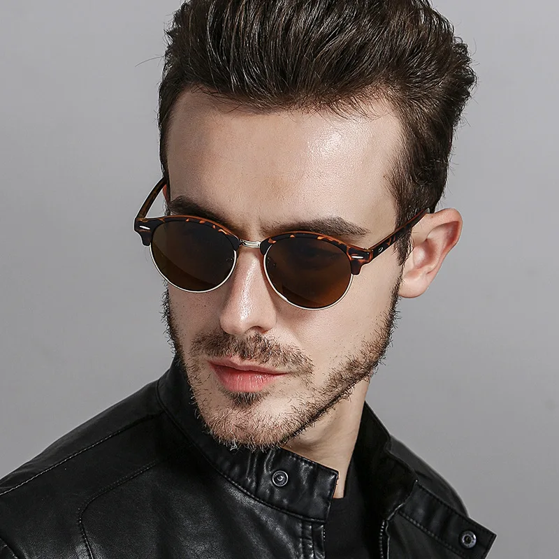 Fashion HD Polarized Round Sunglasses Men High Quality Brand Designer
