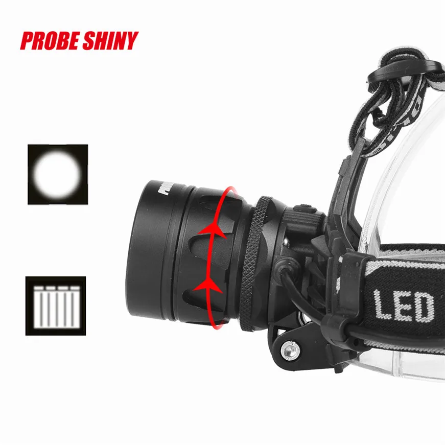 2018 Новый зонд Блестящий 3000Lm T6 + COB LED Zoom перезаряжаемый фонарь для фар|led zoom|flashlight