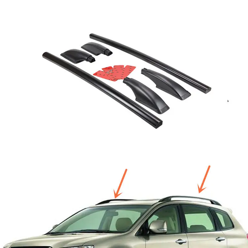 

2PCS Top Roof Rack Rail Mount Aluminum Black For Subaru Tribeca 2008-2014