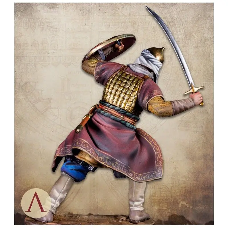 Неокрашенный комплект 1/24 75 мм Saracen Warrior статуэтка солдата из смолы миниатюрный