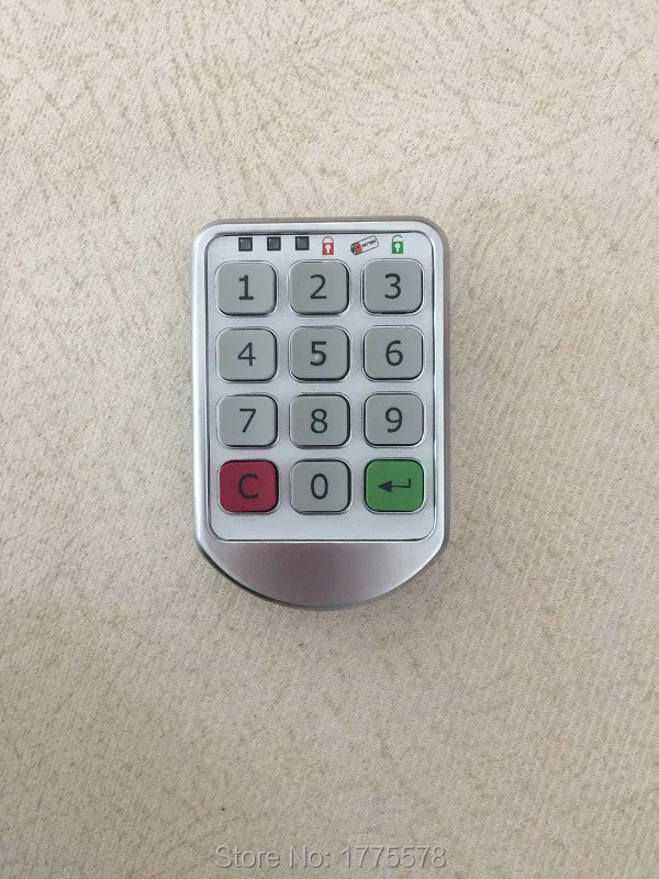 Silver Metal Digital Electronic Password Keypad Number Code