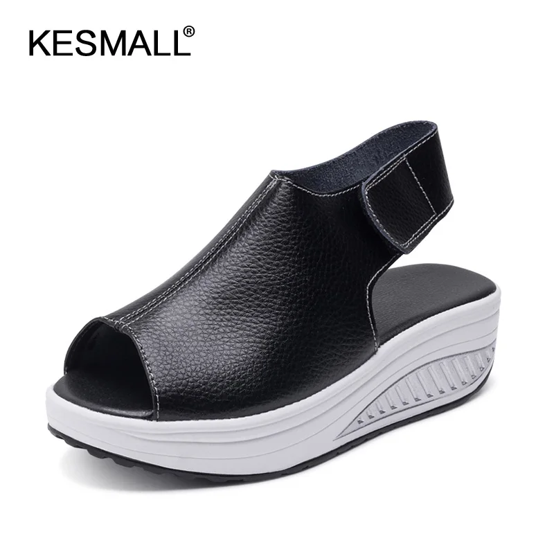 

Women Casual Sandals 2019 Summer Platform Shoes Woman PU Leather Wedges Zapatos Mujer Comfortable Female Beach Sandal Footwear