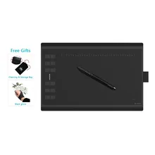 Huion НОВЫЙ 1060 ПЛЮС Встроенный Кард-Ридер 8 ГБ 5080 LPI Графика графический Планшет с Сумка и Перчатки