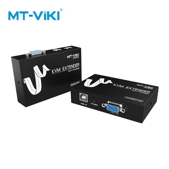 

MT-VIKI 100m VGA extender USB KVM RJ45 network cable CAT5E CAT6 Mouse and keyboard control extender kvm extender MT-100 UK-U