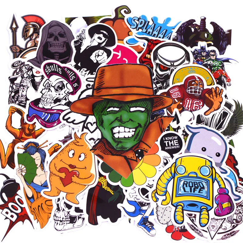 

50pcs/pack B2 Anime Sticker Kids Toy Cool Stickers For DIY Children Stikers Luggage Laptop Skateboard Moto Car Kpop Stickers