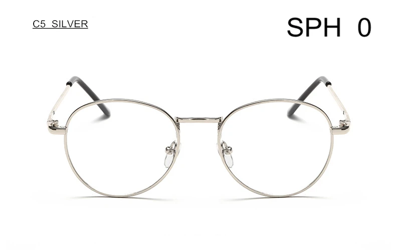 SUMONDY диоптрий SPH-1,0 до-4,0 очки для близорукости для мужчин и женщин металлическая оправа Очки для близоруких очки по рецепту UF18 - Цвет оправы: C5 (0)