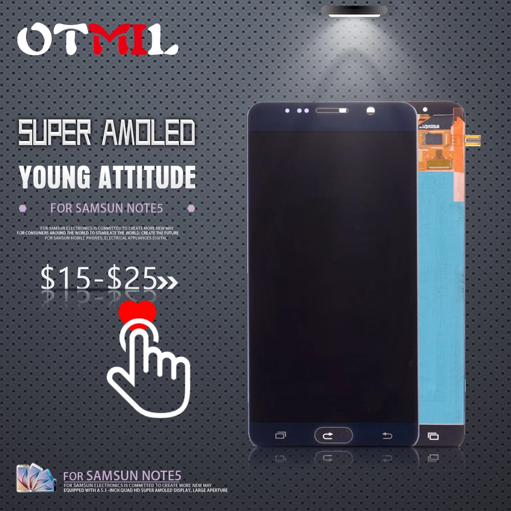 

OTMIL 5.7"AMOLED For SAMSUNG Galaxy Note 5 LCD Touch Screen Digitizer For SAMSUNG Note 5 DisplayN920A N9200 N920 LCD Note5 LCD#1