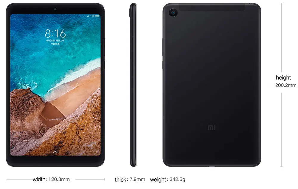 Xiaomi mi Pad 4 mi Pad 8 дюймов планшеты Snapdragon 660 Octa Core 32 ГБ/64 Гб 1200X1920 FHD 13.0MP + 5.0MP AI уход за кожей лица ID Android