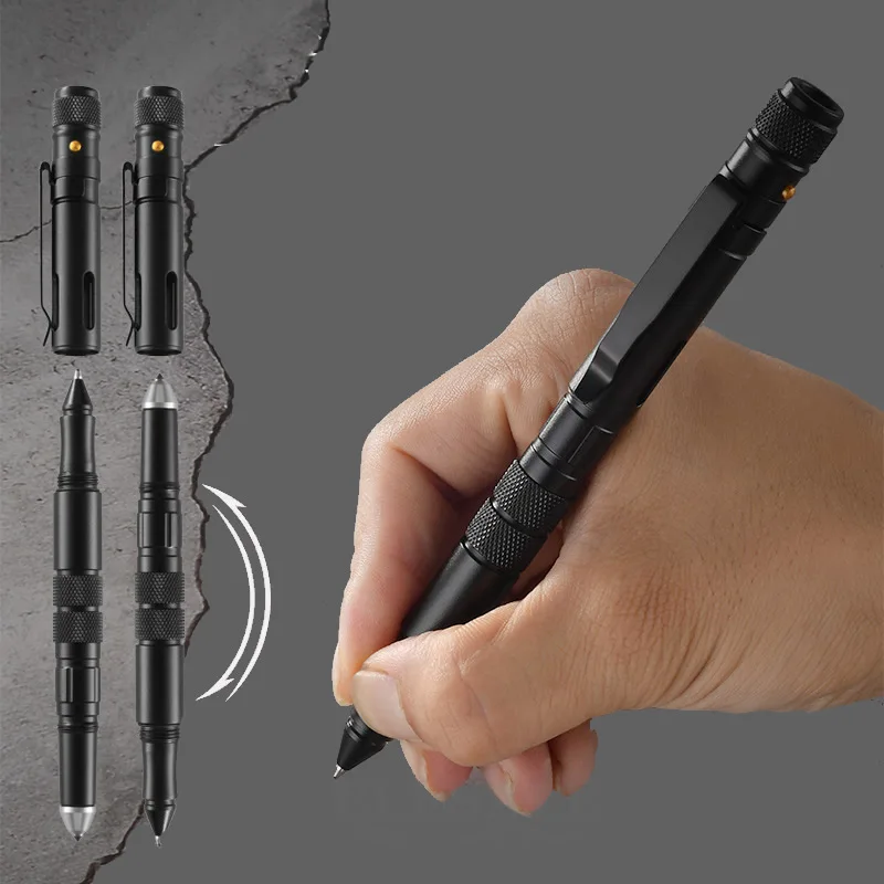 4In1 Portable Tactical Pen Flashlight Bottle Opener Emergency Glass