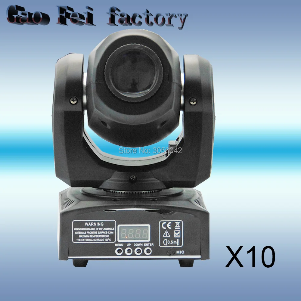 

10pcs/lot 10w led Gobos Effect 8/11channels DMX512 spot light DJ equipment