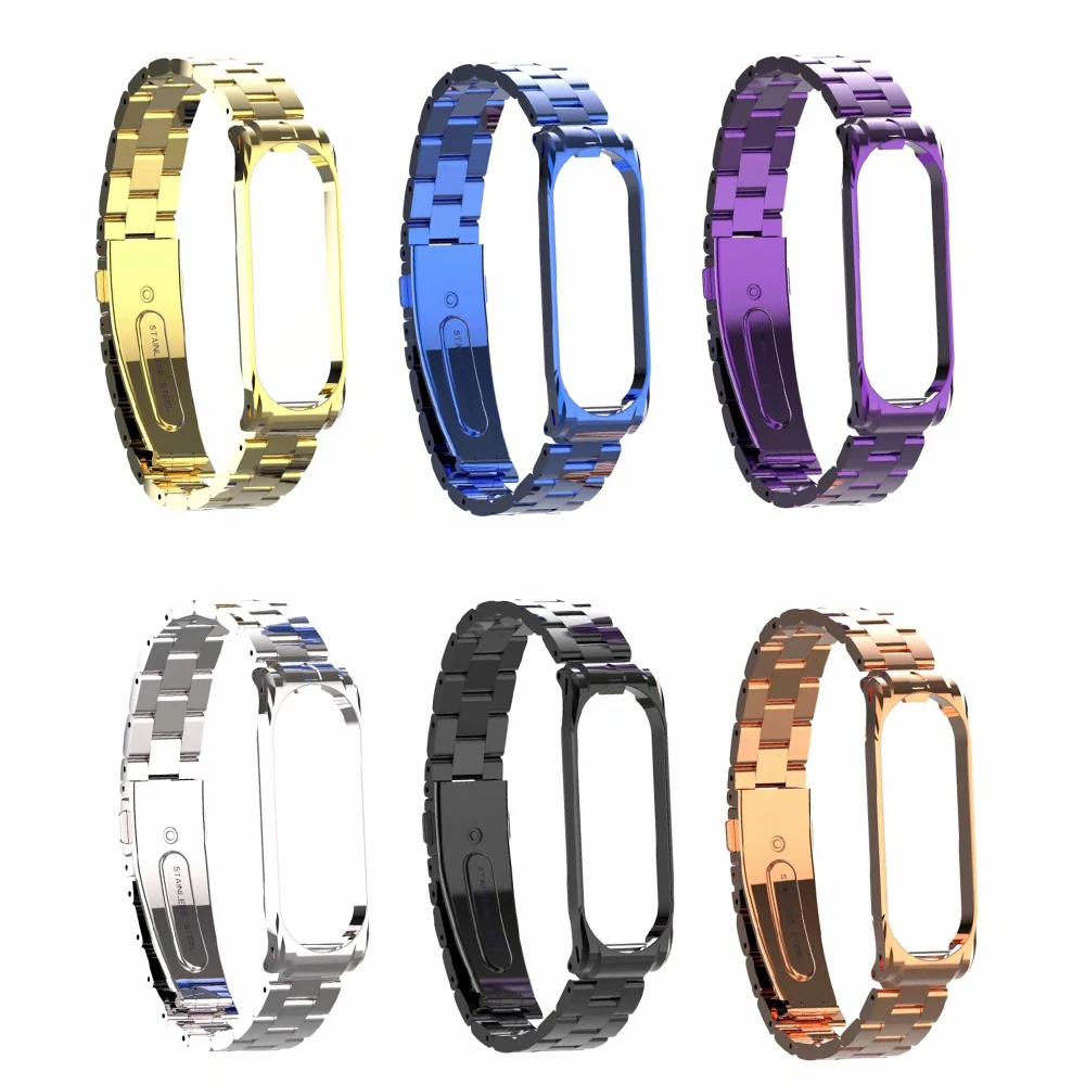 

Stainless Steel Wrist Strap for Xiaomi Mi Band 4 Metal Watch Band Smart Bracelet Miband 4 Replaceable Watch Straps