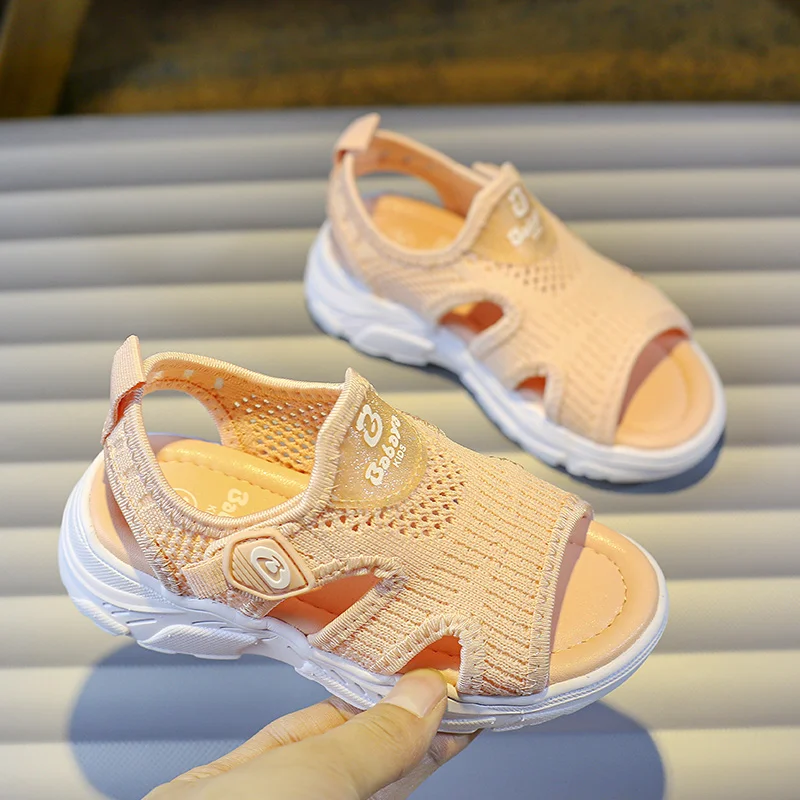 

Babaya Kids Sandals Girls 2019 Summer New Fashion Soft Bottom Boys Beach Shoes Big Children's Fish Mouth Shoes
