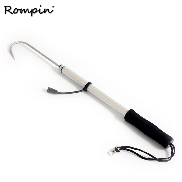 Rompin Outdoor Portable Telescopic Stainless Steel Fishing Gripper Fishing  Spear/Hook Gaff Black SEA Fish Grabber Tackle Tools