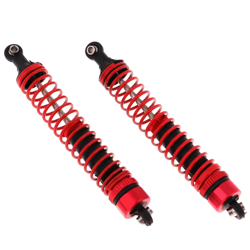2x Metal Shock Absorber 1/12 High Speed RC Car Accessories Long Shock Absorber FY-BZ02 Damped Red Shock Absorption