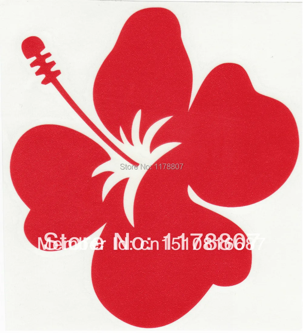 Buy Wholesale Hibiscus Red Vinyl Sticker Car Truck