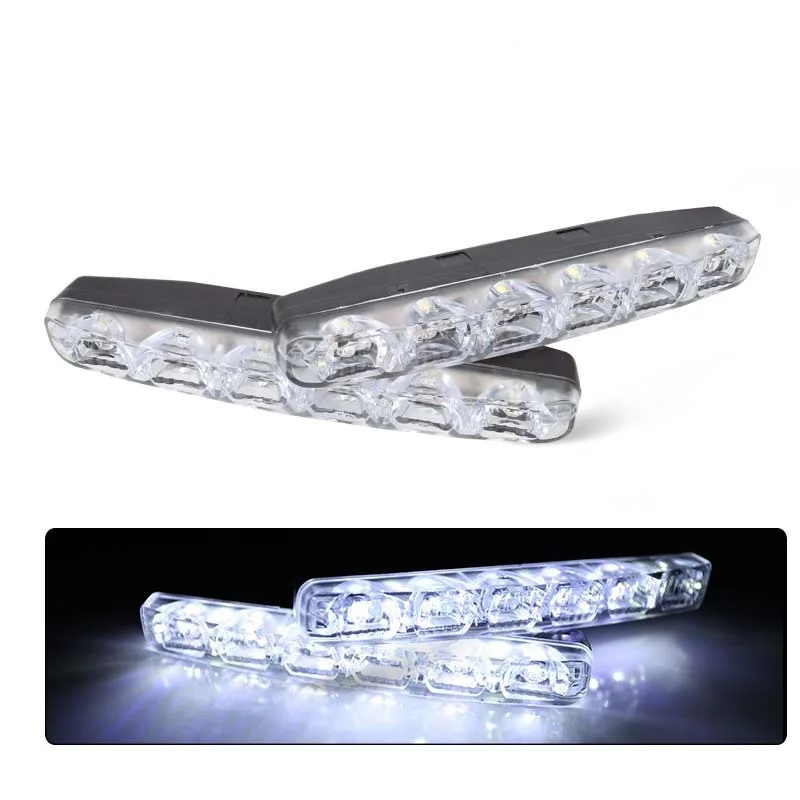 2 PCS 12v 6 LED Daytime Running Light Waterproof Universal DRL Kit Day Light Auto Driving