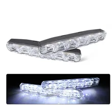 2 PCS 12v 6 LED Daytime Running Light Waterproof Universal DRL Kit Day Light Auto Driving