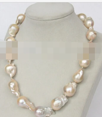 

~~ 11.24 17" Baroque pink Reborn keshi pearls necklace Discount AAA