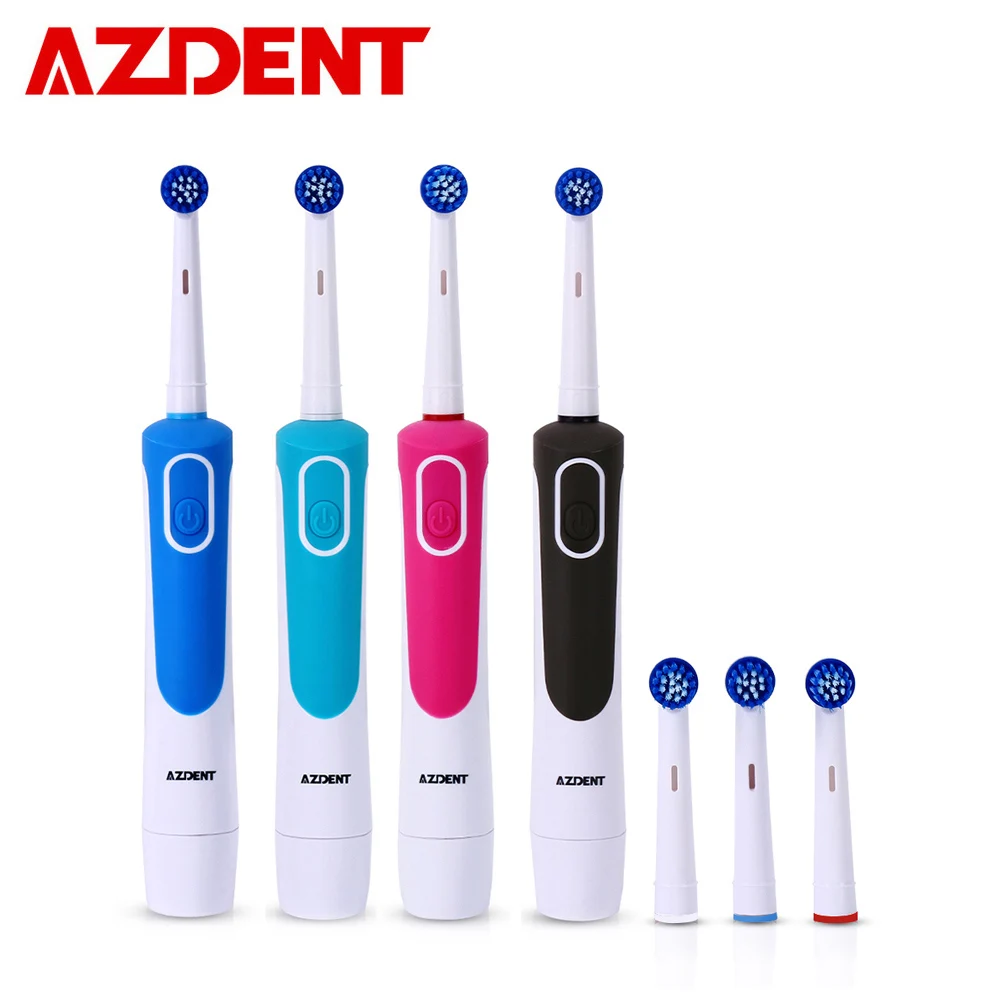 AZ-2 Pro Rotating Electric Toothbrush with 4 Replacement Heads Battery Type No Rechargeable Tooth Brush Teeth Whitening Adults AZ-2 Pro Rotating Electric Toothbrush with 4 Replacement Heads Battery Type No Rechargeable Tooth Brush Teeth Whitening Adults