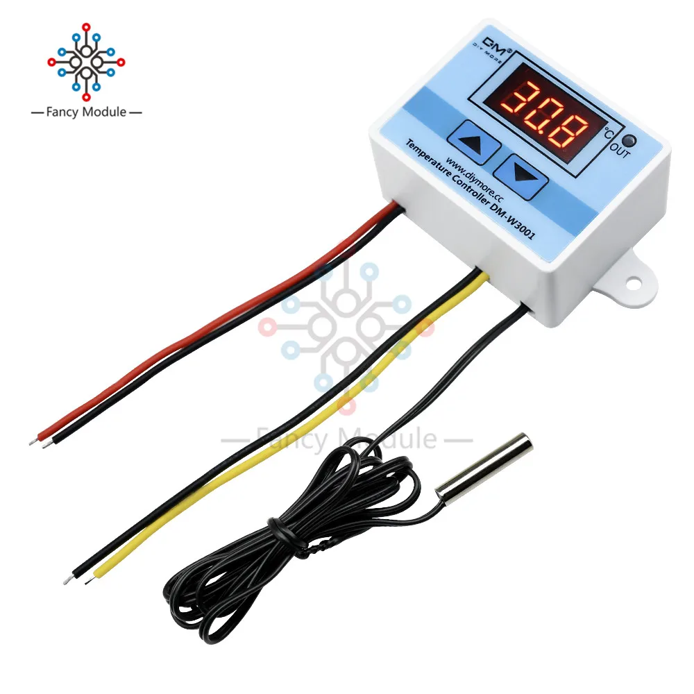 DM-W3001 Digital LED Temperature Controller Thermostat Control Switch Cable SE 