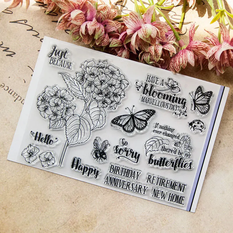 

KLJUYP Butterfly Clear Stamps Scrapbook Paper Craft Clear stamp scrapbooking