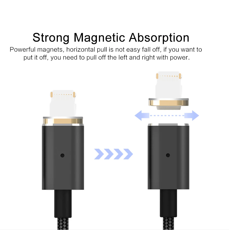 Магнитный кабель USAMS для usb-кабеля type-c золотого цвета, 1,2 м, 2 а/5 В, нейлоновый зарядный кабель, Магнитный зарядный кабель для мобильного телефона