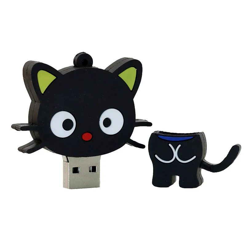 USB Flash Drive Animal Black White Cat Pen Drive Cartoon Pendrive  Mouse 8GB 16GB 32GB 64GB 128G USB 2.0 Flash Memory Stick Gift memory drive