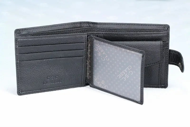 Мужской кошелек-клатч черного цвета из натуральной яловой кожи, двойной клатч, кошелек для монет, сумка для ID карты, доллар, посылка в индийском стиле
