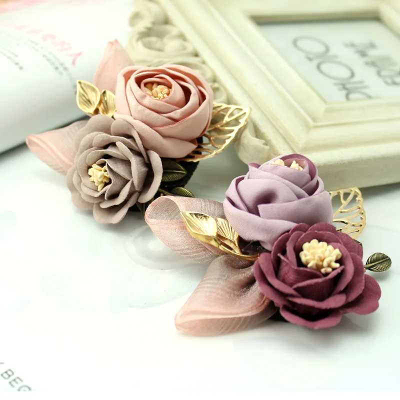 Купить Брошь В Виде Цветка Из Ткани