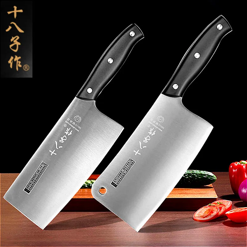 

SHI BA ZI ZUO Z2907-A/B ABS chef's knife with black handle 30cr13 steel sharp multi-purpose knife slice knife bone chopper