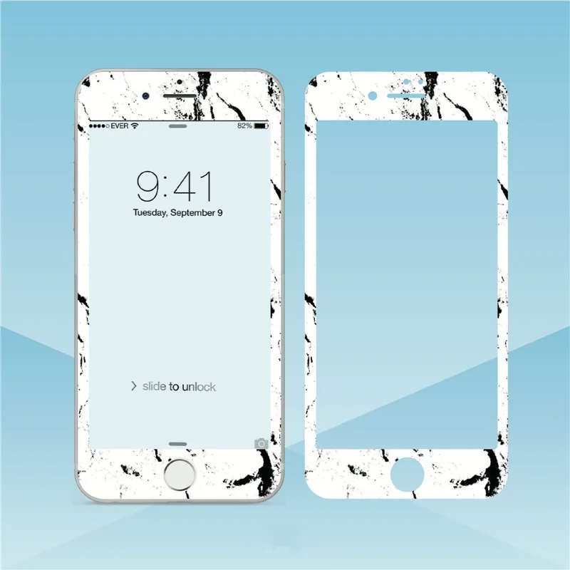 Цветное закаленное стекло для iPhone 11 Pro Max 8 7 plus 3D экран с мягкими краями протектор для iPhone 6 6s полное покрытие защитное стекло - Цвет: E