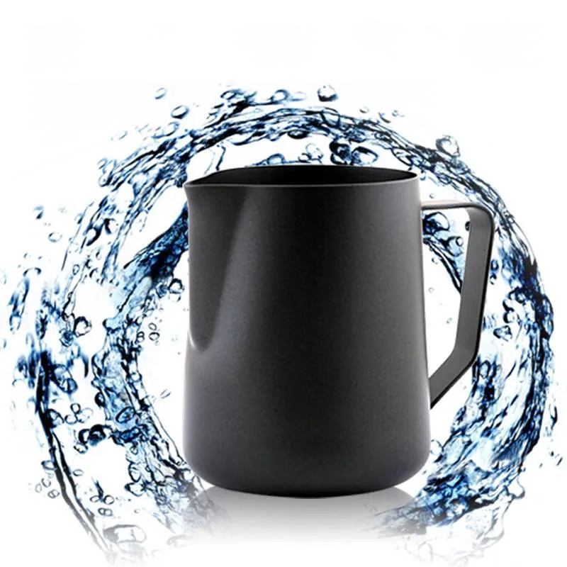 600 мл черная антипригарная кофейная кружка чашка кувшин из нержавеющей стали Эспрессо молочный кофе лягушка кувшин кружка