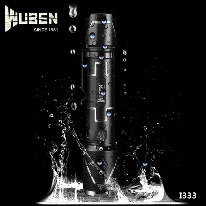 Wuben I333 18650 микро usb зарядка фонарик для самозащиты 1100lm мощный перезаряжаемый