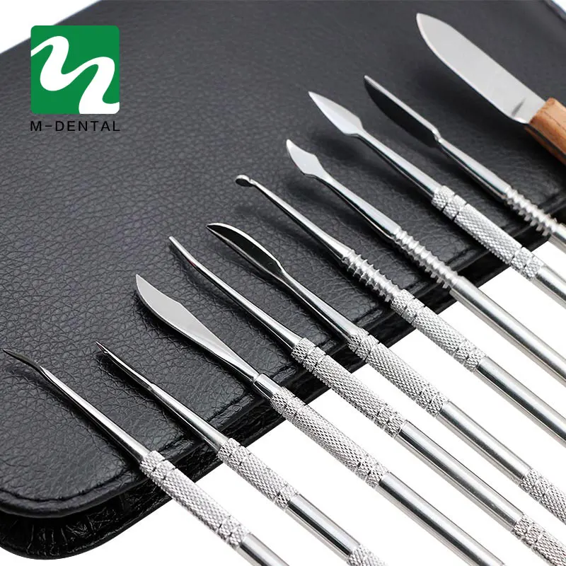 10 pcs set Professional Dental Lab Equipment Carving Tools Set Surgical Dentist Sculpture Knife Instruments Tool 4