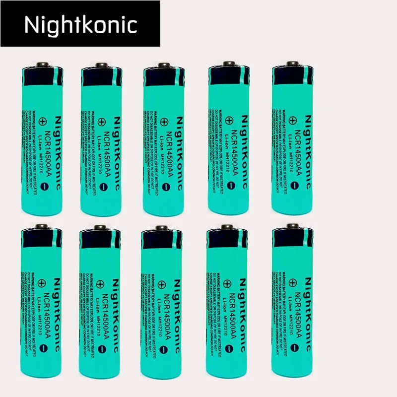 Оригинальная Nightkonic 10 шт./лот 14500 аккумуляторная батарея 3 7 v литий-ионная |