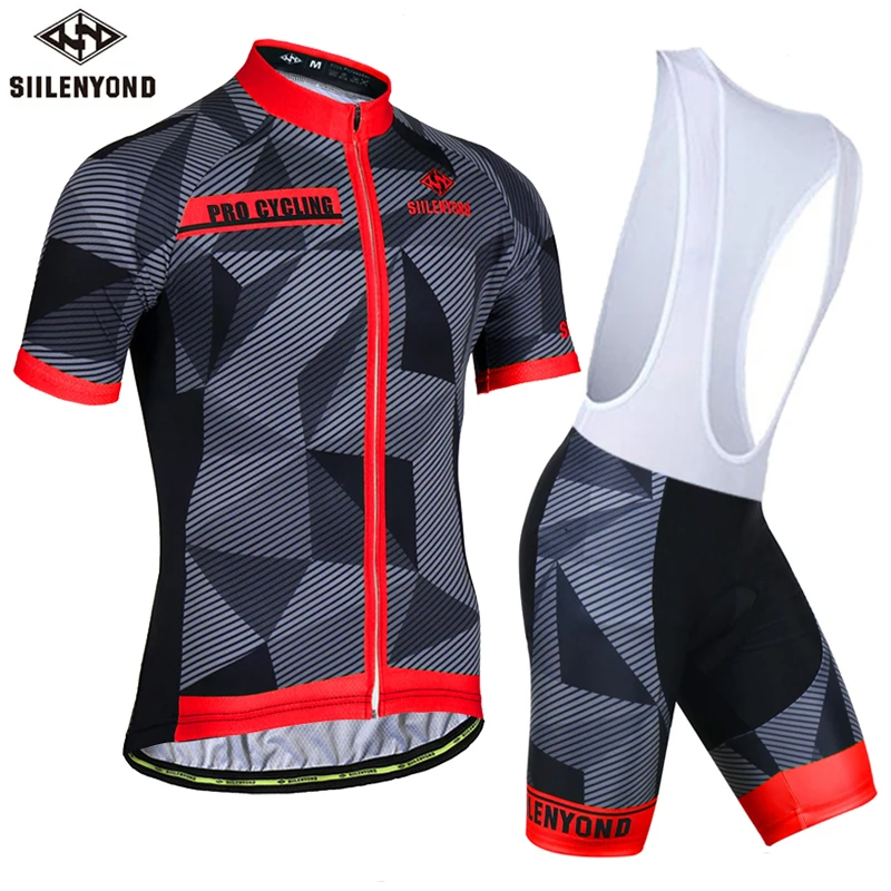 

SIILENYOND Pro Cycling Jersey Set MTB Wear Short Sleeve Set Bike Sport Clothing Maillot Ropa Ciclismo Road Mountain Bike Clothes