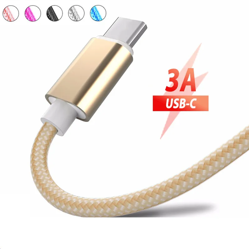 

USB Type C Fast Charger Cable for Samsung A20E A50 A80 A8 A9 2018 S8 Xiaomi A3 Mi 8 9T A2 Redmi Note 7 Huawei P20 lite P30 Pro