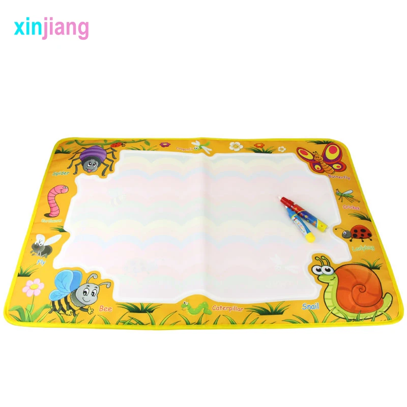 

Water Drawing Mat & 2 Magic Pens Water Coloring Board Doodle Rug Writing Coloring Pad Painting Toys Gift Toys For Kids }