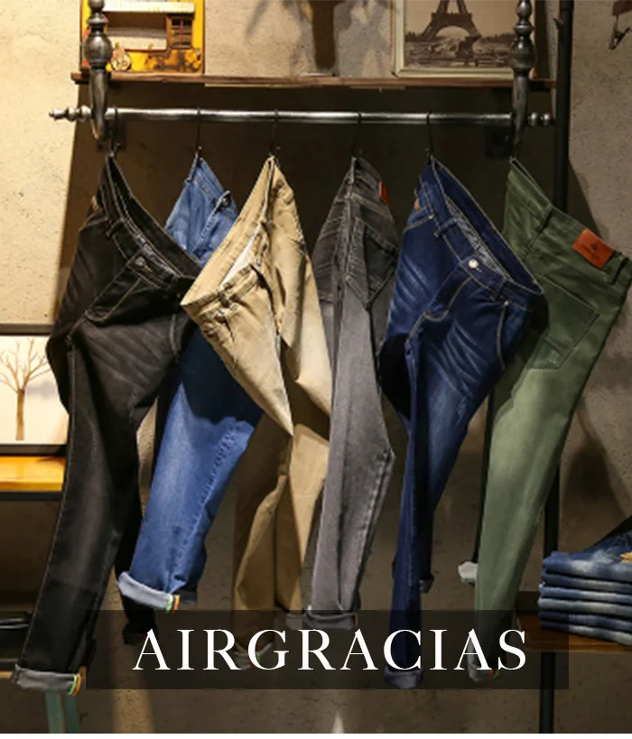 Бренд AIRGRACIAS, модные джинсы для мужчин, деловые повседневные Стрейчевые узкие джинсы, 5 цветов, Классические винтажные брюки, джинсовые штаны, джинсы для мужчин