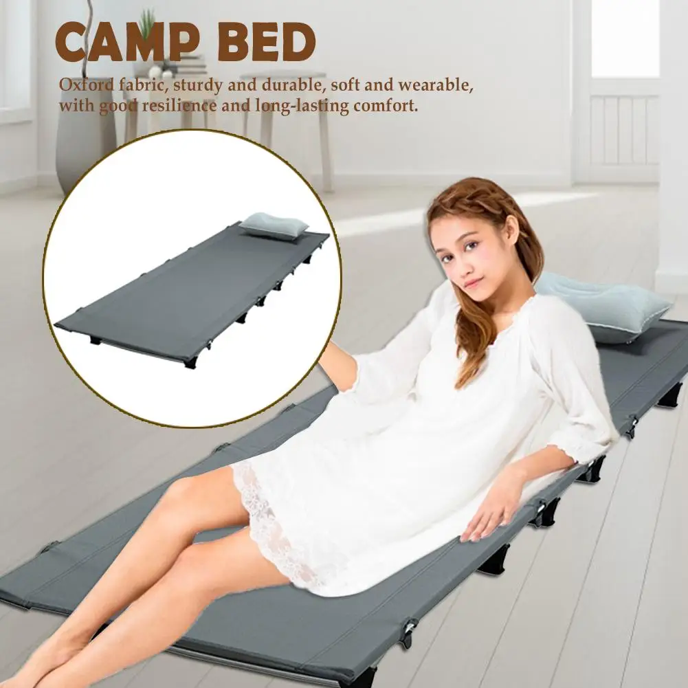 Портативный складной кемпинг кроватка односпальная кровать открытый алюминиевый сплав ультра светильник Кемпинг пляж сопутствующий ланч-брейк кровать
