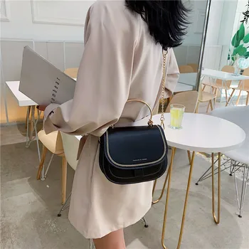 

Fashion Mini Shoulder Bags for Women 2019 New Saddle Half Moon Ladies Tote Female Luxury Handbags Wild Crossbody Messenger Bag