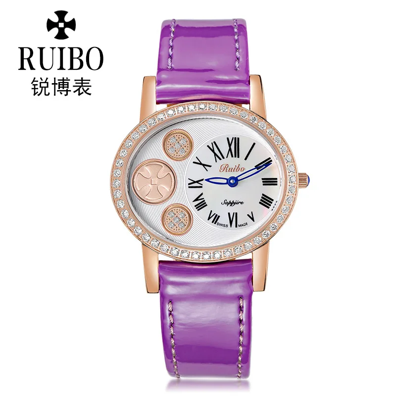 

fashion womens watches quartz genuine leather waterproof luxury ladies wristwatches diamond sapphire crystal Citizen movement