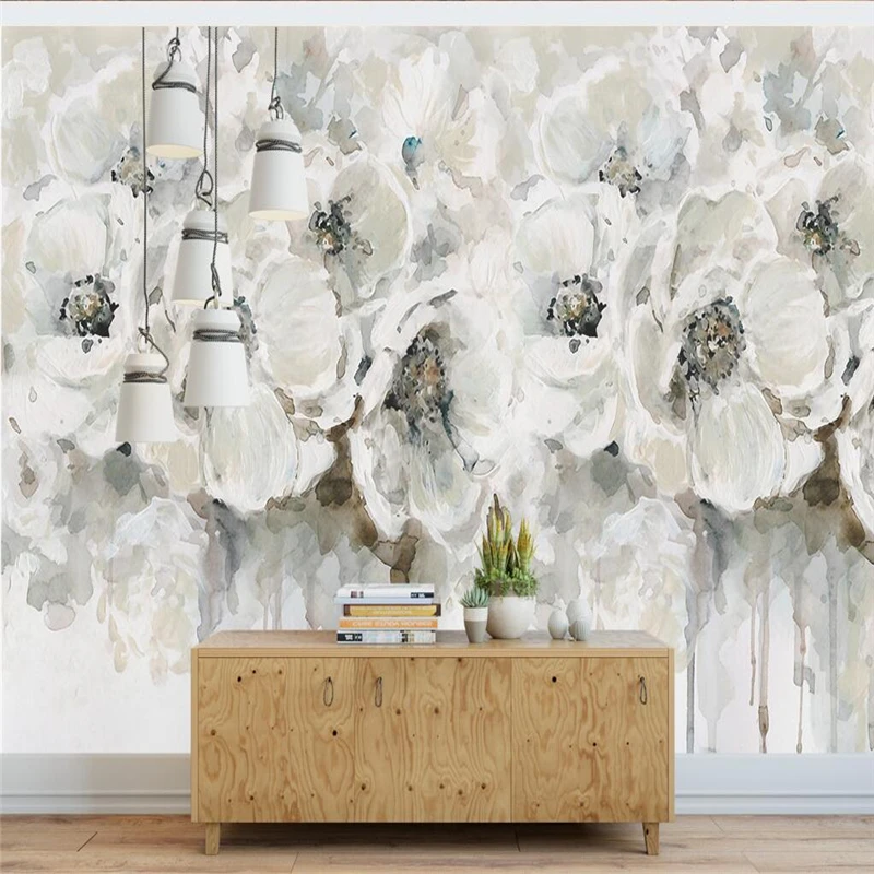 

Custom Rose Photo Wall European Style Painting Wall Paper Environment Friendly Thicken TV Background Mural Bedroom Restaurant