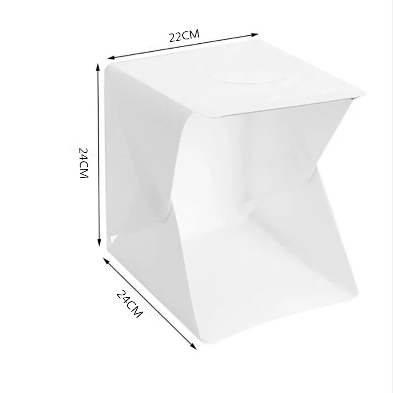 Portable Folding Lightbox Photography Studio Softbox LED Light Soft Box for iPhone Samsang HTC DSLR Camera Photo Background