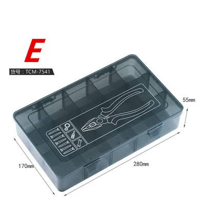 Креативный многофункциональный ящик для инструментов портативная коробка для хранения деталей чехол для инструмента отвертка гайки наборы ремонтный инструмент Органайзер контейнер - Цвет: E