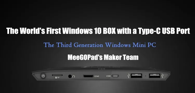 MeeGOPad T09 PRO 4 ГБ/64 Гб тип-c Windows 10 Мини ПК коробка, Intel x5-Z8350 двухдиапазонный Wi-Fi 2,4G/5G гигабитная LAN компьютерная карта