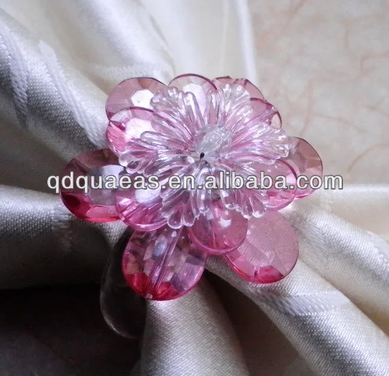 red crystal napkin ring, bulk flower napkin holderin Napkin Rings from Home & Garden on