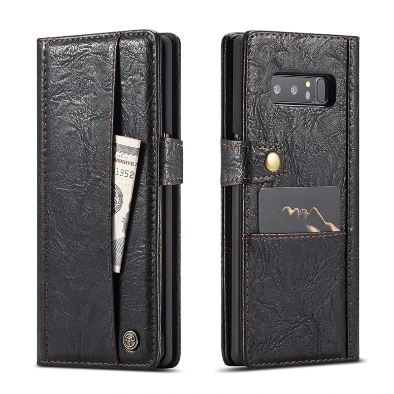 

Luxury Case For Samsung Galaxy Note 8 Luxury Retro Leather Wallet Card Pocket Flip Case For Samsung Note 8 Note8 Flip Book Case