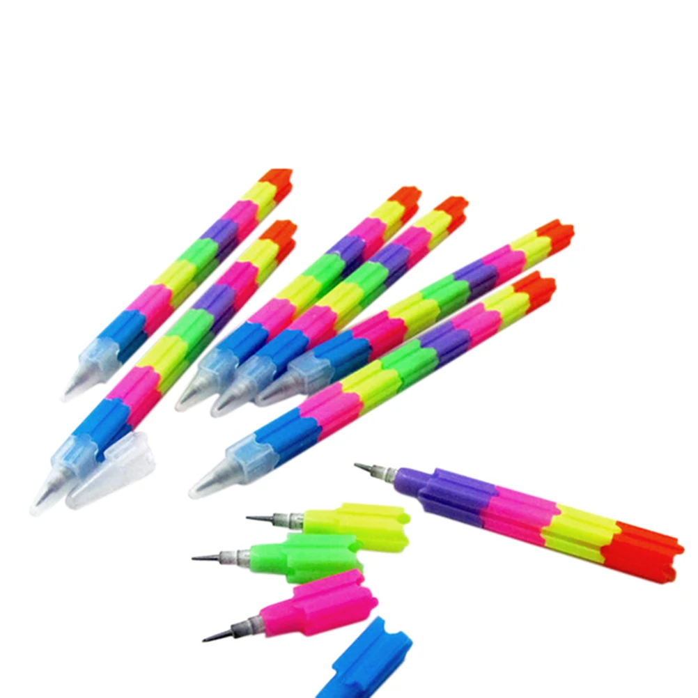 5 шт. милые Креативные канцелярские принадлежности карандаш Универсальный модульный пуля деформации устойчиво карандаш Радуга ручка школьные офисные принадлежности - Цвет: colorful